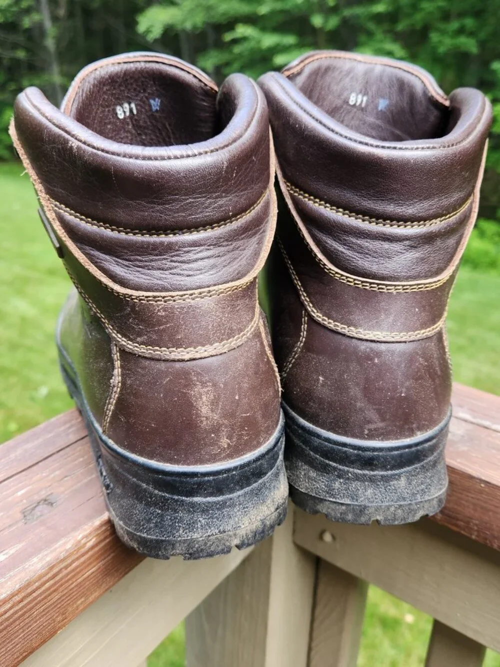 LL Bean Cresta Vibram Gore-Tex Boots Brown Leather Hiking Mens 8.5 Womens 10 Vtg